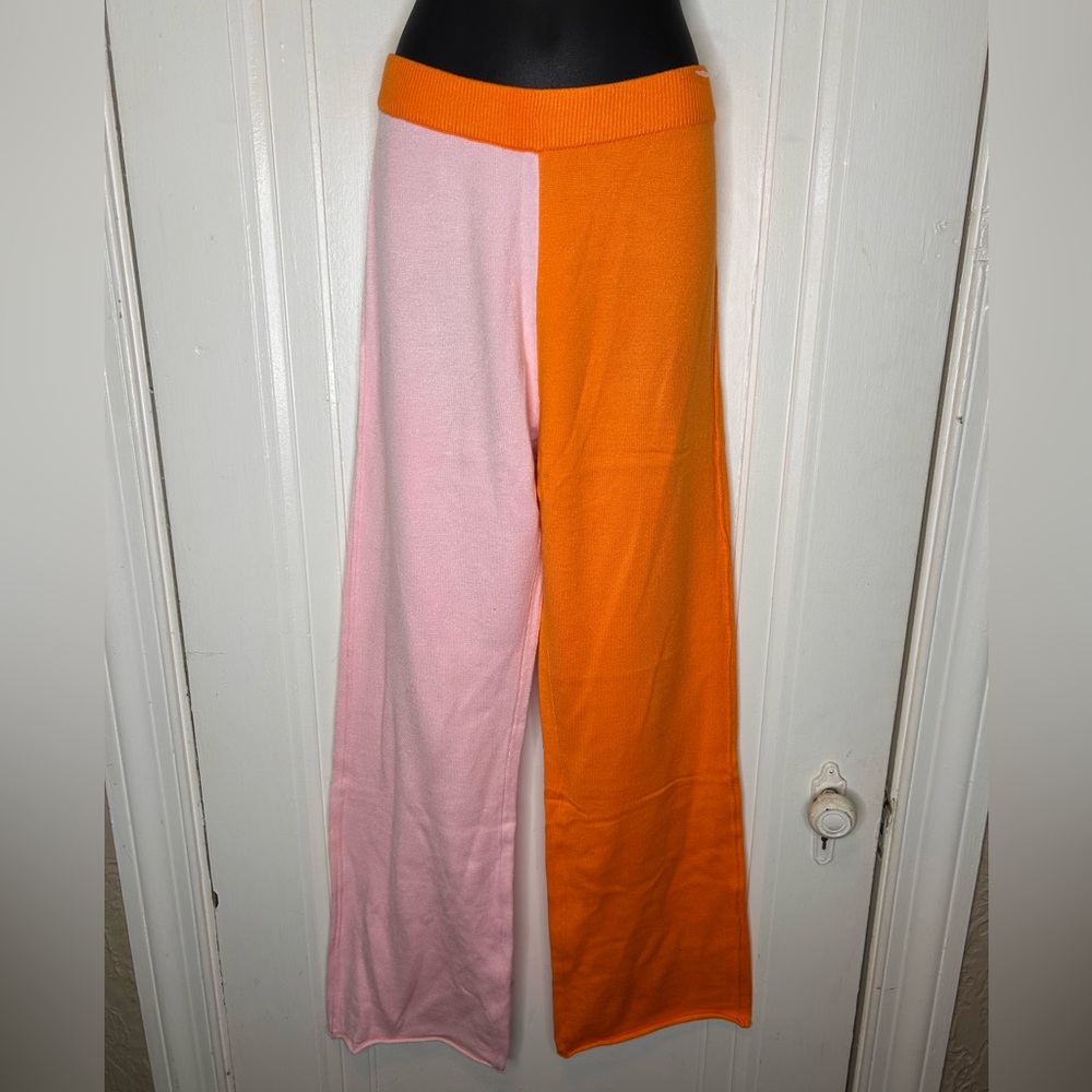 Fashion Nova Pink and Orange Track Pants